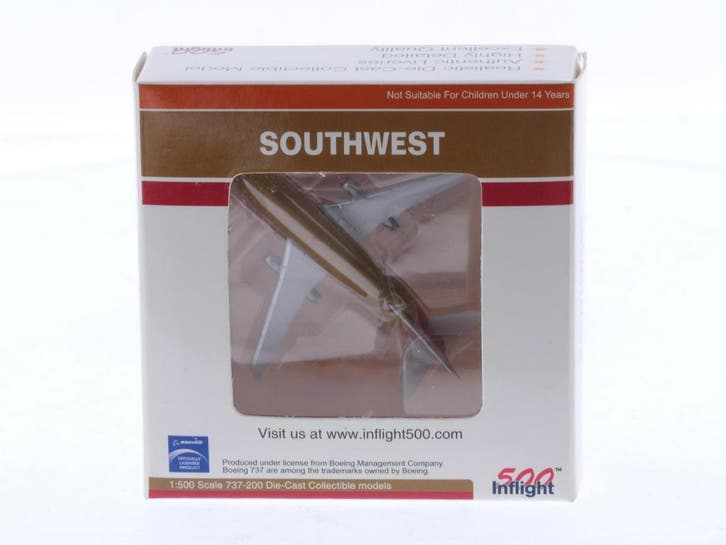 Schaal 1:500 Inflight500 IF5732014 Boeing 737-200 Southwe..., Hobby en Vrije tijd, Modelbouw | Vliegtuigen en Helikopters, Zo goed als nieuw
