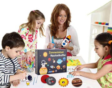 JUST23 Kosmische Knutselkoffer Zonnestelsel Edition -, Kinderen en Baby's, Speelgoed | Overig, Ophalen of Verzenden, Zo goed als nieuw