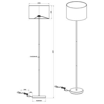 LED Vloerlamp - Trion Hostons - E27 Fitting - Rond - Mat, Huis en Inrichting, Lampen | Vloerlampen, Ophalen of Verzenden, Nieuw