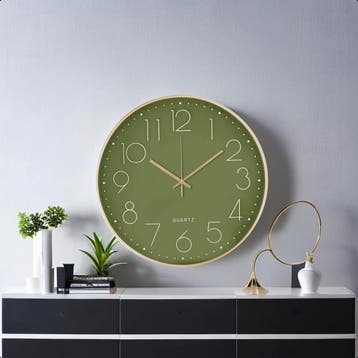 Tyme Wandklok Modern Goed leesbaar - Stille 40cm Klok -, Ophalen of Verzenden, Zo goed als nieuw