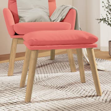 vidaXL Voetenbank 45x29,5x35 cm fluweel roze, Huis en Inrichting, Banken | Voetenbanken en Poefen, Verzenden, Nieuw