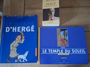 Tintin - Le monde dHergé + Le temple du soleil VO + Hergé,, Nieuw