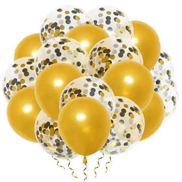 VSE luxe confetti ballonnen 20 stuks goud, Ophalen of Verzenden, Nieuw