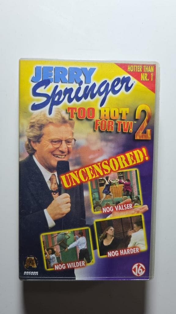 JERRY SPRINGER TOO HOT FOR TV! 2 (VHS), Cd's en Dvd's, VHS | Film, Gebruikt, Verzenden