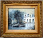 Paco Moreno Ortega (1931) - Patio blanco con palmeras