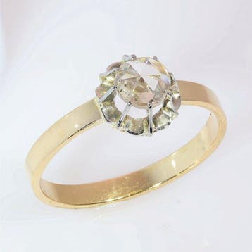 Ring - 18 karaat Geel goud - Diamant - Vintage 1940, Nieuw