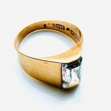 Ring - 18 karaat Geel goud - 1.05ct. tw. Topaas, Nieuw