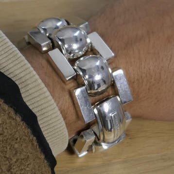 Zilveren Buddha to Buddha armband; Batul (Schakelarmband), Sieraden, Tassen en Uiterlijk, Ophalen of Verzenden, Gebruikt, Overige kleuren