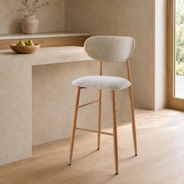 DS4U Sumi barkruk 75 cm beige - naturel poot, Huis en Inrichting, Stoelen, Ophalen of Verzenden, Nieuw