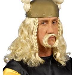 Pruik viking met snor, Kleding | Heren, Carnavalskleding en Feestkleding, Ophalen of Verzenden, Nieuw