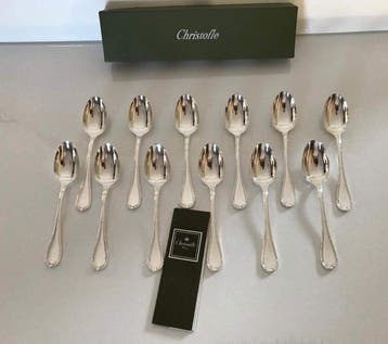 Christofle - Koffielepel - Set van 12 theelepels, model