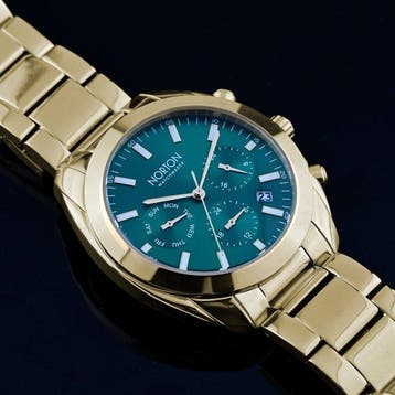 Norton - Gold Voyager GMT - Multifunzione - Solid Band -, Nieuw