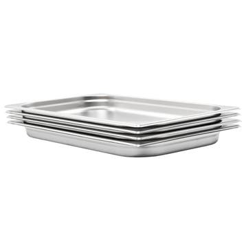 vidaXL Gastronormbakken 4 st GN 1/1 40 mm roestvrij staal, Verzenden, Nieuw