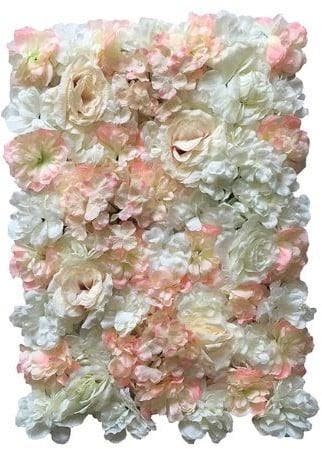 Flowerwall 40x60 cm 9 peach zalm wittinten rozen en, Ophalen of Verzenden, Nieuw