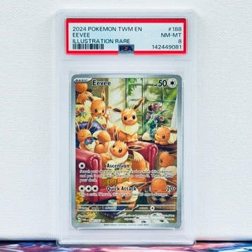 Pokémon Graded card - EEVEE #188 - Pokémon - PSA 8, Nieuw