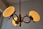 Lamp - Verguld messing, Opaline glas