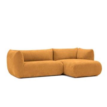 Loungebank Veendam - loungebanken - Cognac, Nieuw, Stof