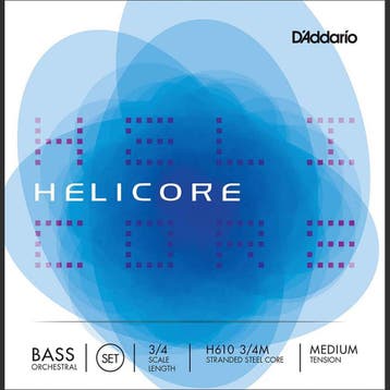 DAddario H610-34M double bass string set 3/4, medium,, Ophalen of Verzenden, Nieuw