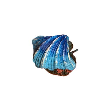 Schelp met luchtaansluiting blauw / As-151 (decoratie), Verzenden, Nieuw, Gevuld zeewateraquarium