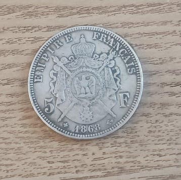 Frankrijk. Napoléon III. 5 Francs 1868-BB, Strasbourg