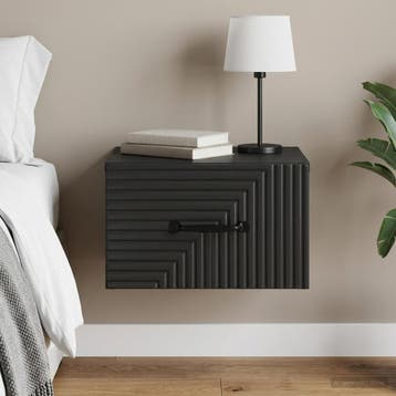 vidaXL Wandbeugel Bedkast Zwart 34,5 x 33 x 20 cm Bewerkt, Minder dan 45 cm, Verzenden, Nieuw, Minder dan 55 cm