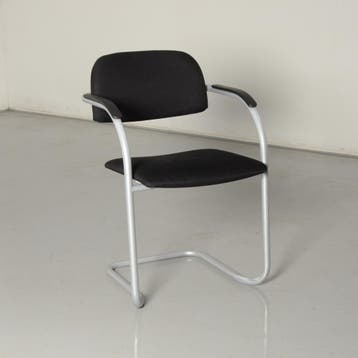 Lande vergaderstoel, zwart,sledeframe, Ophalen of Verzenden, Nieuw
