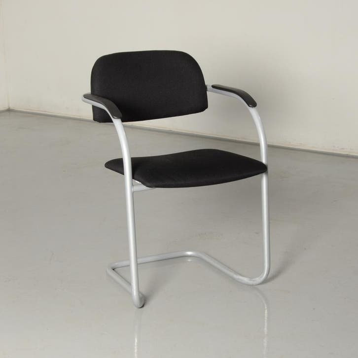 Lande vergaderstoel, zwart,sledeframe, Huis en Inrichting, Bureaustoelen, Ophalen of Verzenden