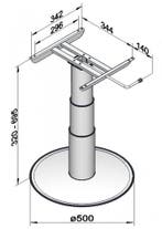 Ilse Vrijstaande Lifttafelpoot 7037 G06 32/69.5cm, Huis en Inrichting, Tafelonderdelen, Ophalen of Verzenden, Nieuw