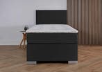 ACTIE! 1-Persoons boxspring Cannes 90 200 Zwart, 90 cm, Eenpersoons, Verzenden, Zwart