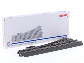Schaal H0 Märklin 24611 wissel links 188,3 mm R2 437,5 mm.., Wisselstroom, Rails, Ophalen of Verzenden, Zo goed als nieuw