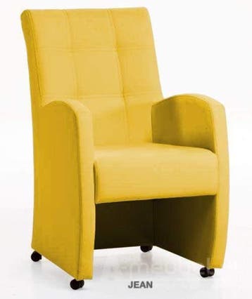 Eetkamerstoel Jean - eetkamerstoelen - Goud, Nieuw, Stof