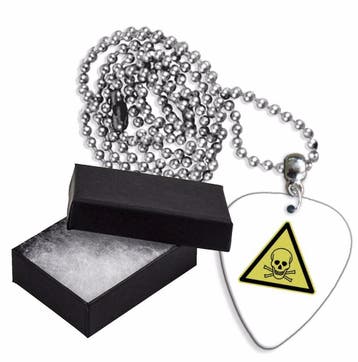 Vergif teken plectrum ketting, sleutelhanger of oorbellen, Ophalen of Verzenden, Nieuw