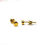 Gold plated 925 zilveren rondjes of cirkel studs, Verzenden, Nieuw, Zilver
