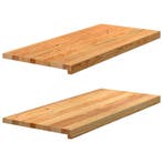 vidaXL Vensterbanken 2 st 90x40x2 cm massief eikenhout, Doe-het-zelf en Verbouw, Kozijnen en Schuifpuien, Verzenden, Nieuw