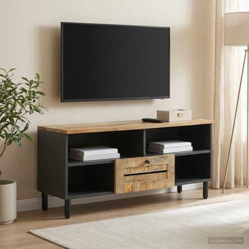 vidaXL Opslagkasten Naturel 100 x 33 x 46 cm Massief Mango, Huis en Inrichting, Verzenden, Nieuw