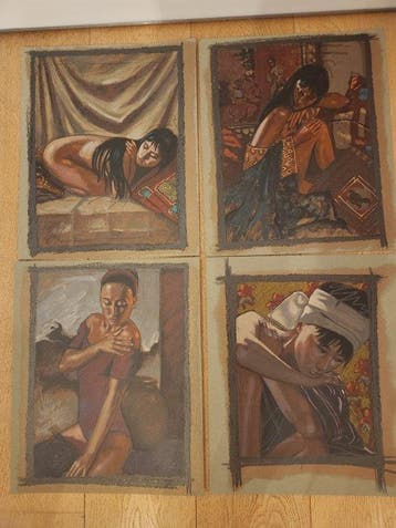 Niko Vrielink (1958) - Set van 4 handgesigneerde en