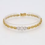 Armband - 18 karaat Geel goud, Witgoud Diamant (Natuurlijk), Nieuw