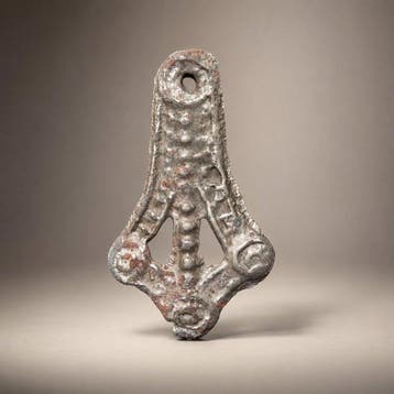 Viking periode Brons Zeldzaam Vikingtijdperk amulet –
