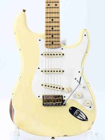 Fender Custom Shop 55 Stratocaster Relic Aged Vintage White, Muziek en Instrumenten, Snaarinstrumenten | Gitaren | Elektrisch