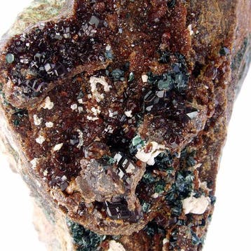 Granaat (variant hessoniet), clinochlore - Bellecombe,, Verzamelen