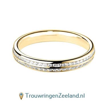 Aanschuifring in 9/18 karaat geelgoud Vlakke-vorm met 52 ..., Sieraden, Tassen en Uiterlijk, Ringen, Verzenden, Nieuw