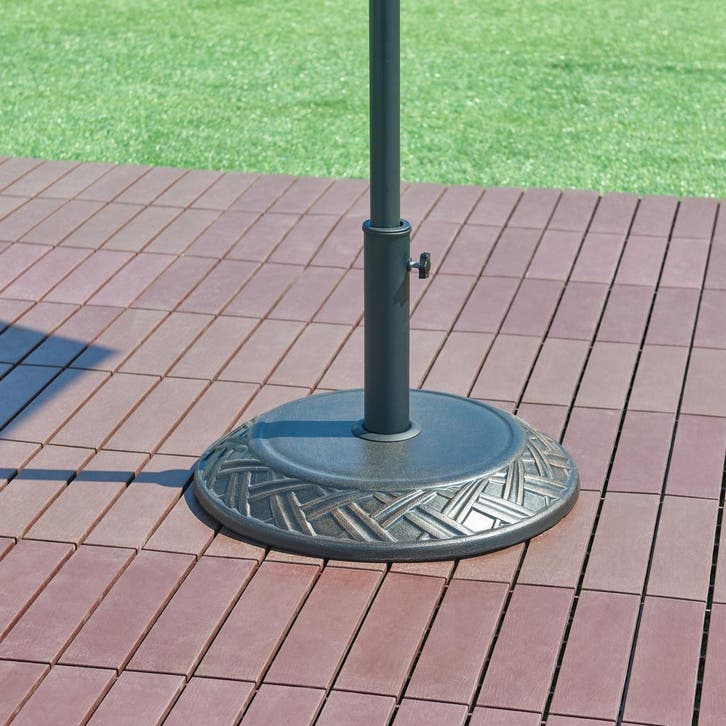Parasolvoet Bisegna parasolhouder beton rond Ø50x7 cm bronsk, Tuin en Terras, Zonneschermen, Verzenden