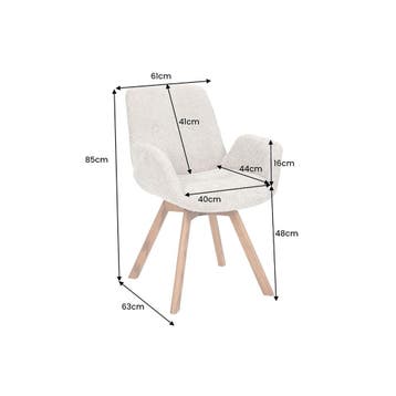 Draaistoel BALTIC, 360° draaibaar, bouclé mint met, Huis en Inrichting, Stoelen, Ophalen of Verzenden, Nieuw