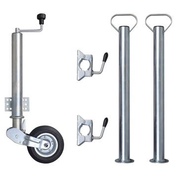 vidaXL Neuswiel met 2 staanders en 2 spanklemmen 60 mm, Auto diversen, Verzenden, Nieuw