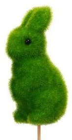 Bijsteker konijn haasje groen 11 cm op stok 30 pak 4 stuks, Ophalen of Verzenden, Nieuw