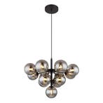 Hanglamp GRAPPY 56cm 13-lichts Zwart, Smoked, Ophalen of Verzenden, Nieuw, Metaal, 75 cm of meer
