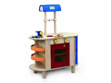 Veiling - Wonderworld Houten Kookcentrum – 35 x 70 x 91 cm, Nieuw