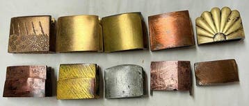 10 versierde habaki voor katana, zwaard, wakizashi, tanto