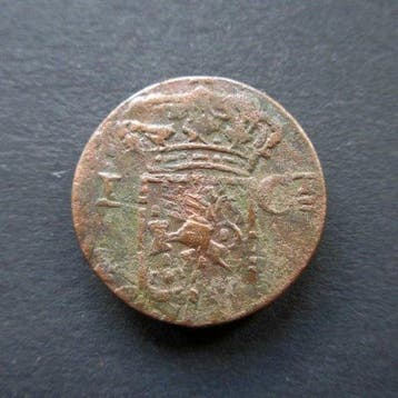 Nederlands-Indië. 1 Cent 1837 V [DUBBELSLAG] (Zonder