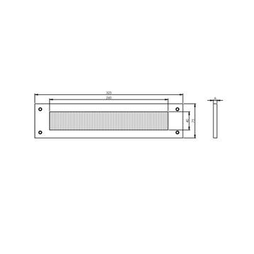Intersteel Tochtwering rechthoek - chroom mat, Verzenden, Nieuw